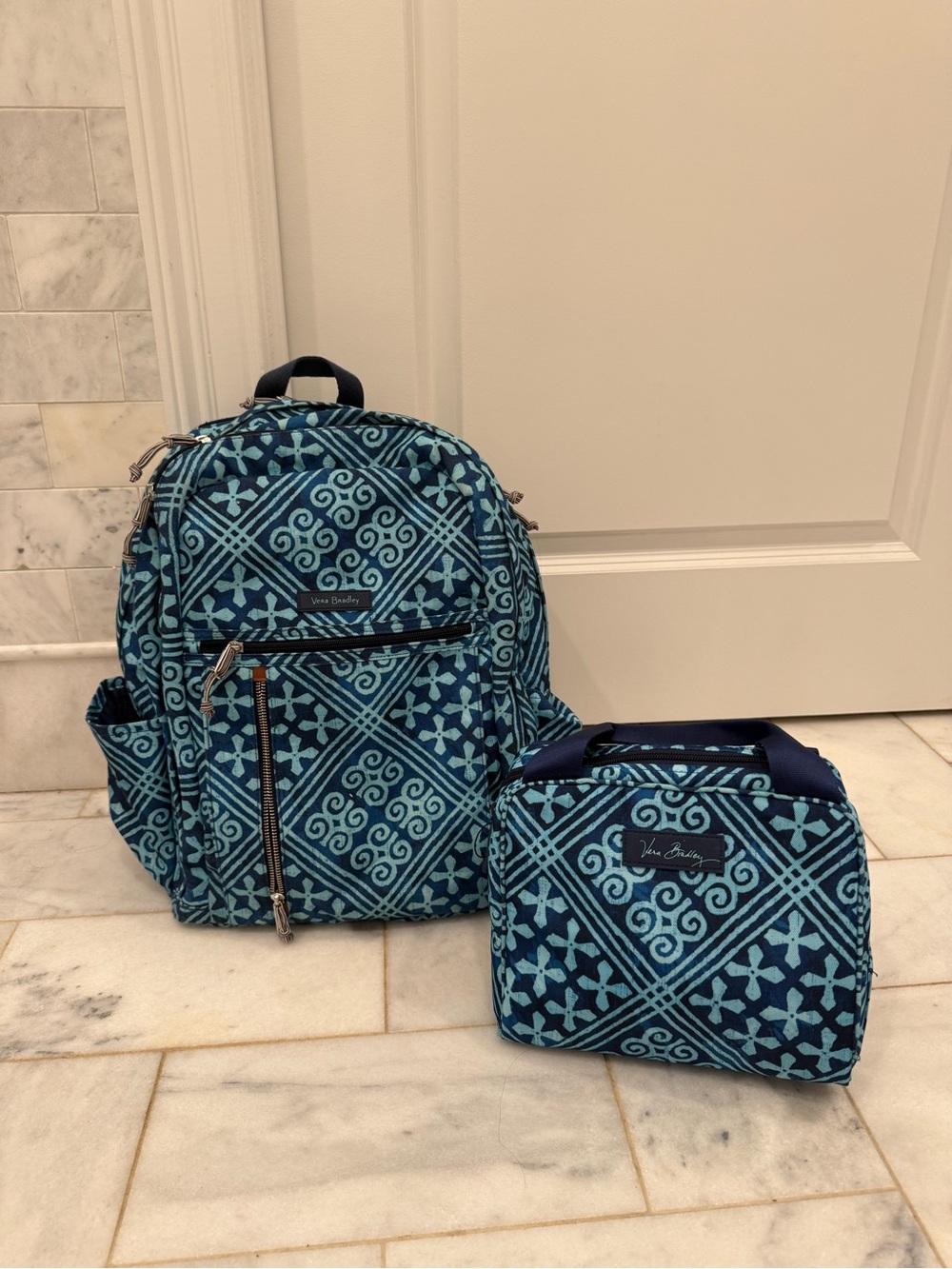 Vera Bradley backpack & lunchbox matching set